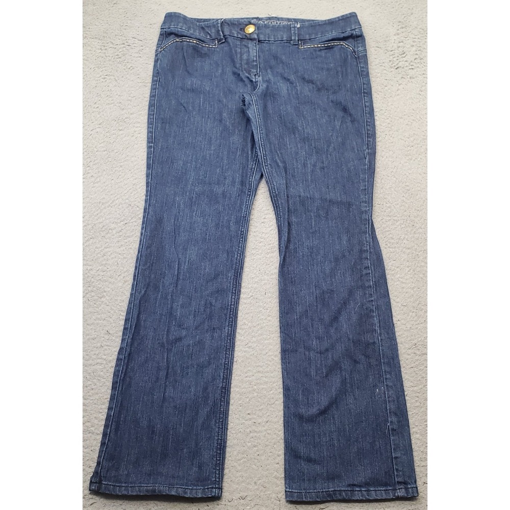 The Limited Straight Jeans Womens 12 Blue Denim Stretch Comfort Boho Medium Wash